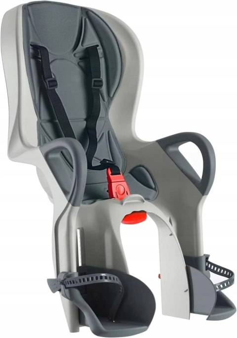 OKBABY 10+ Fotelik rowerowy tylny dla dzieci do 22 kg szary