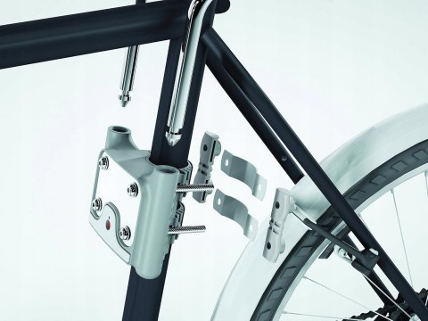 OKBABY 10+ Fotelik rowerowy tylny dla dzieci do 22 kg szary