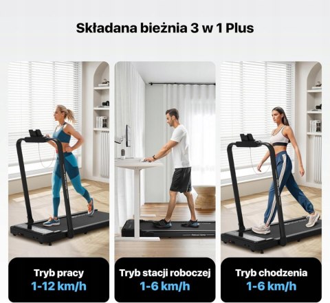 Mobvoi Home bieżnia elektryczna T4225 plus 120 kg 2,5KM 12km/h składana 3w1