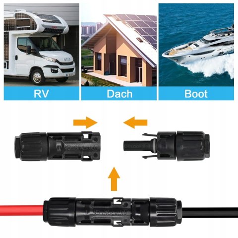 Wtyczka Solarna 10 mm² IP68, 1500 V 5 par