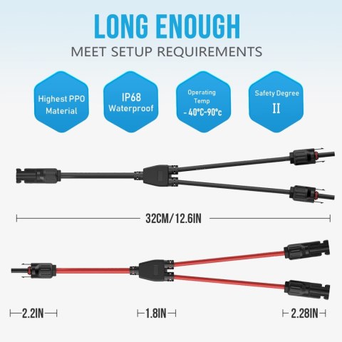 Kabel solarny Rozdzielacz Y 1Y2 10AWG