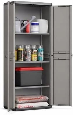 Keter Plus Szafa do Przechowywania Szary 68 x 39 x 166 cm