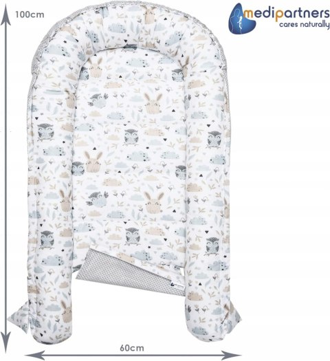 Kokon niemowlęcy Medi Partners bawełna 5 elementów