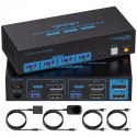 Przełącznik KVM CMSTEDCD HDMI, VP-SW220, 12 V, 1 A, USB 3.0