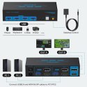 Przełącznik KVM CMSTEDCD HDMI, VP-SW220, 12 V, 1 A, USB 3.0