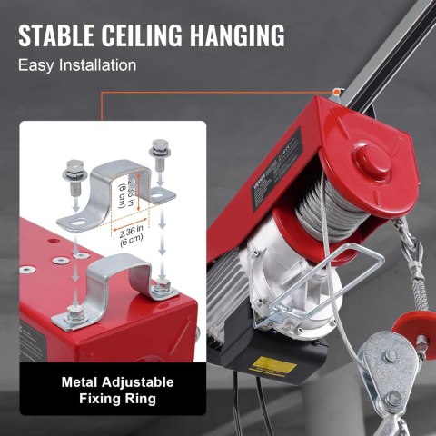 VEVOR Elektryczna Wciągarka Linowa 1200 kg