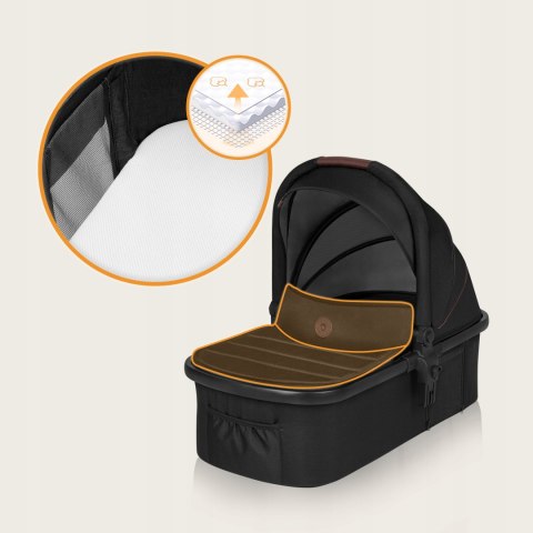 WÓZEK 3w1 GONDOLA SPACERÓWKA FOTELIK LIONELO LO-AMBER 3IN1 BLACK SILVER