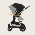 WÓZEK 3w1 GONDOLA SPACERÓWKA FOTELIK LIONELO LO-AMBER 3IN1 BLACK SILVER