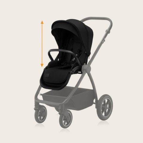 Wózek wielofunkcyjny spacerówka gondola LIONELO LO-MERIL 3IN1 BLACK ONYX