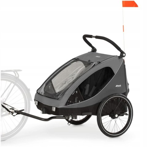 Hauck Przyczepa rowerowa 2w1 Buggy DRYK DUO grey