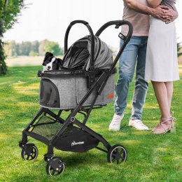 Wózek dla małych psów, 3W1 YITAHOME, szary
