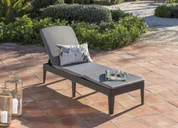 Keter Jaipur leżak ogrodowy z regulowanym oparciem + poduszka