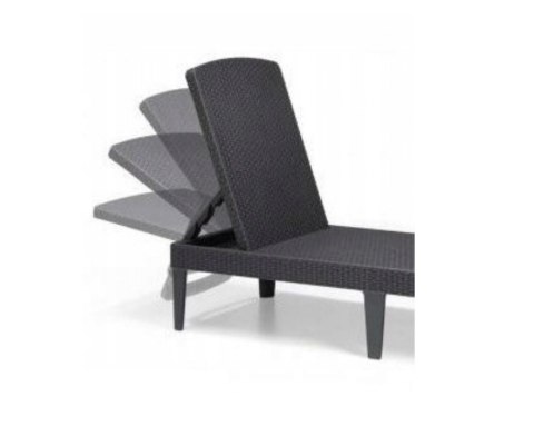 Keter Jaipur leżak ogrodowy z regulowanym oparciem + poduszka