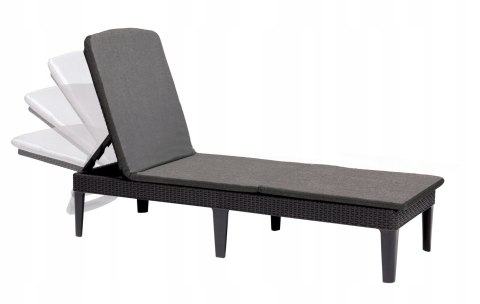 Keter Jaipur leżak ogrodowy z regulowanym oparciem + poduszka