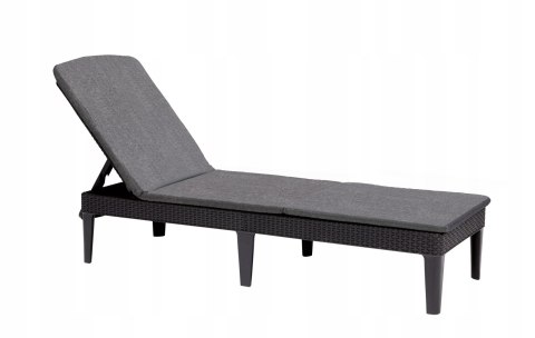 Keter Jaipur leżak ogrodowy z regulowanym oparciem + poduszka