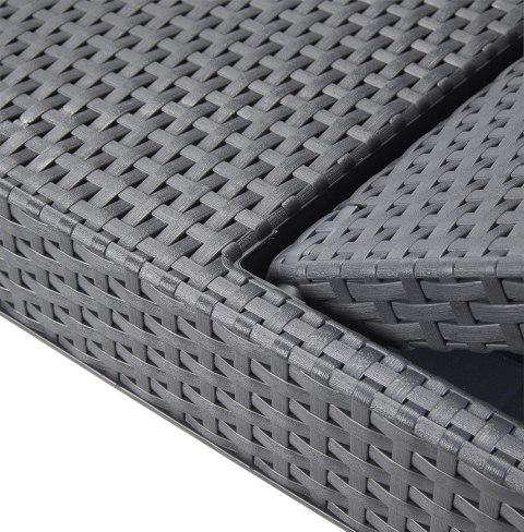 Keter Jaipur leżak ogrodowy z regulowanym oparciem + poduszka