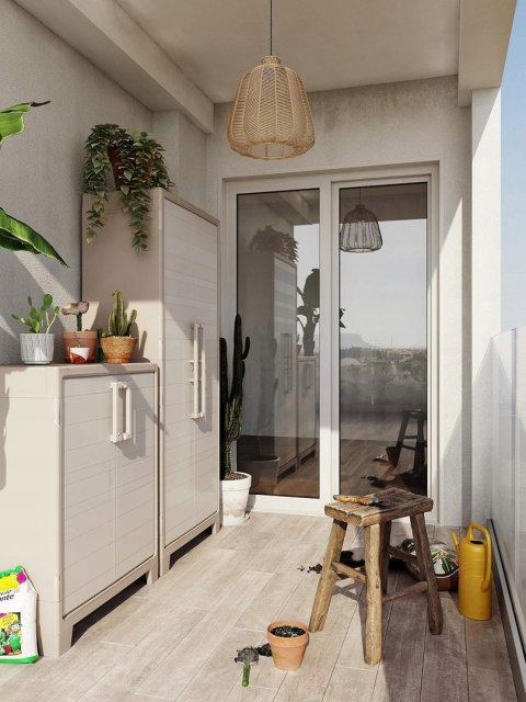 Beżowa Szafka Keter 100 x 80 x 44 cm