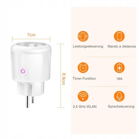 Gniazdo wtyczka inteligentna Surfou biała 1szt