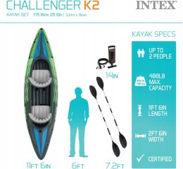 KAJAK CHALLENGER K2 INTEX 351 cm