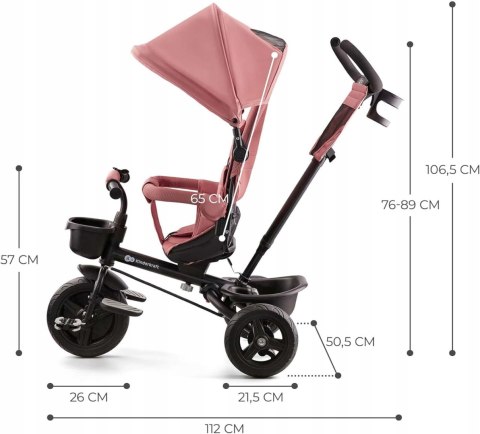 Kinder Rowerek trójkołowy AVEO ROSE PINK