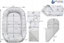 Kokon niemowlęcy Medi Partners bawełna 5 elementów