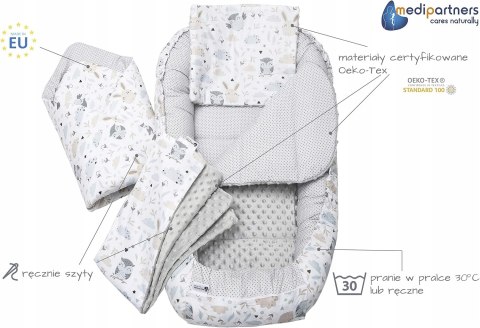 Kokon niemowlęcy Medi Partners bawełna 5 elementów