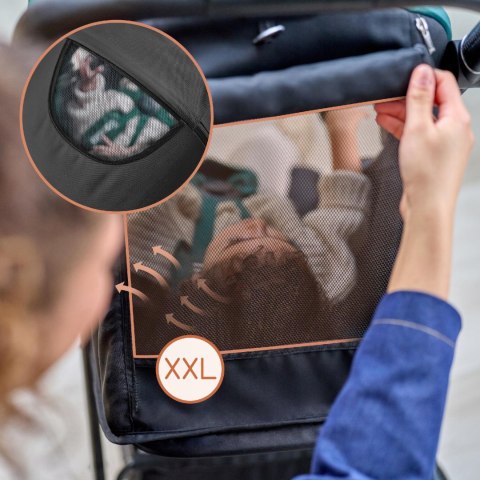 Wózek spacerowy do 22kg Składana Lionelo LO-MIRA BLACK ONYX