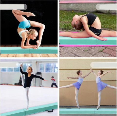 FBSPORT SKŁADANA BELKA GIMNASTYCZNA TURKUS 270cm