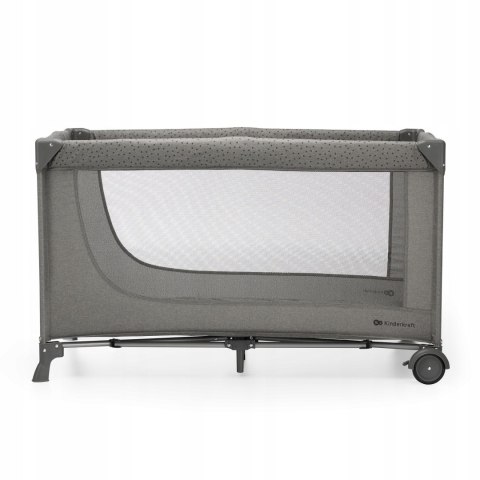 Kinderkraft JOY 2 Łóżeczko turystyczne kojec dwupoziomowe składne Szary