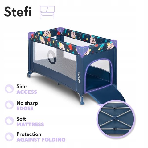 LIONELO Stefi Łóżeczko turystyczne Kojec 120x60 cm