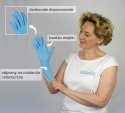 RĘKAWICE NITRYLOWE BEZPUDROWE 100 SZTUK BLUE S