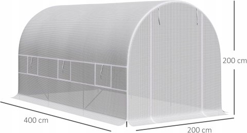 Szklarnia ogrodowa Outsunny 4x2x2 m