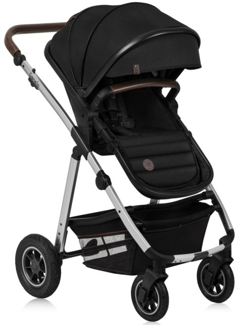 WÓZEK 3w1 GONDOLA SPACERÓWKA FOTELIK LIONELO LO-AMBER 3IN1 BLACK SILVER
