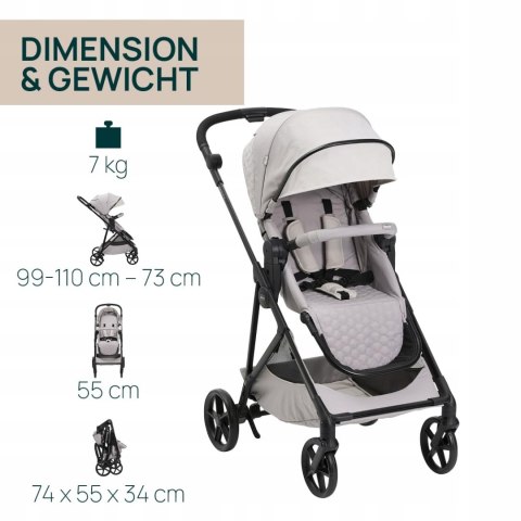 Wózek Spacerowy CHICCO Seety do 22 kg, beżowy, lekki