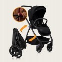 Wózek wielofunkcyjny spacerówka gondola LIONELO LO-MERIL 3IN1 BLACK ONYX