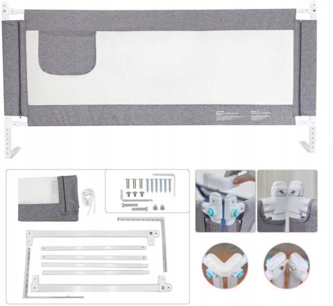 ZehnHASE Barierka siatka na łóżko 190 cm