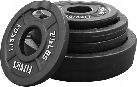 Obciążenie żeliwne Fitvids 2 x 4,5kg talerze do sztangi ze stalową piastą