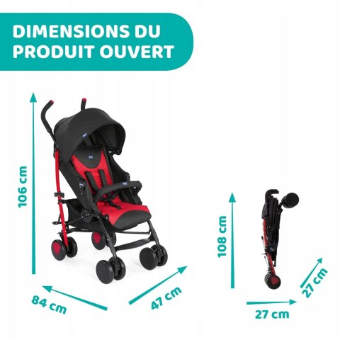 Wózek dziecięcy Chicco Echo czerwony,