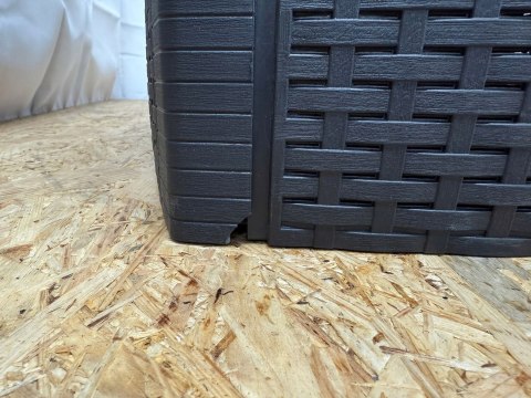 Zestaw mebli ogrodowych tworzywo sztuczne Decor4you szary 3 el.