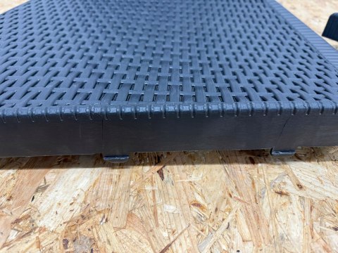 Zestaw mebli ogrodowych tworzywo sztuczne Decor4you szary 3 el.