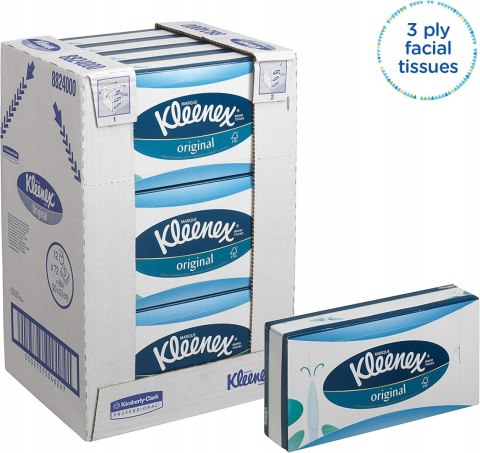 Kleenex chusteczki kosmetyczne, 12 opakowań x 72 sztuki