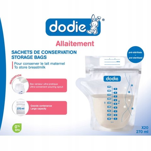 Zestaw Dodie Laktator Ręczny BPA 0% + wkładki woreczki