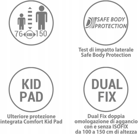 Foppapedretti Street I-Size Fotelik dziecięcy dla dzieci od 76 do 150 cm