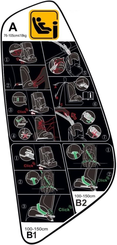 Foppapedretti Street I-Size Fotelik dziecięcy dla dzieci od 76 do 150 cm
