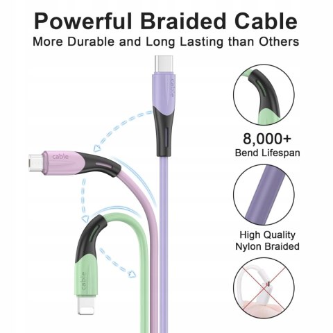 Kabel RAVIAD 3w1 LIGHTNING/ USB-C /MICROUSB