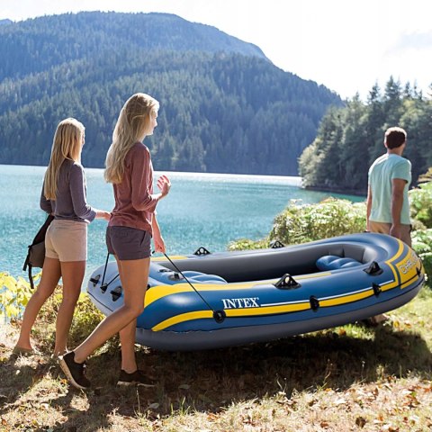 PONTON 3 OSOBOWY WĘDKARSKI DMUCHANY 255KG INTEX WIOSŁA POMPKA