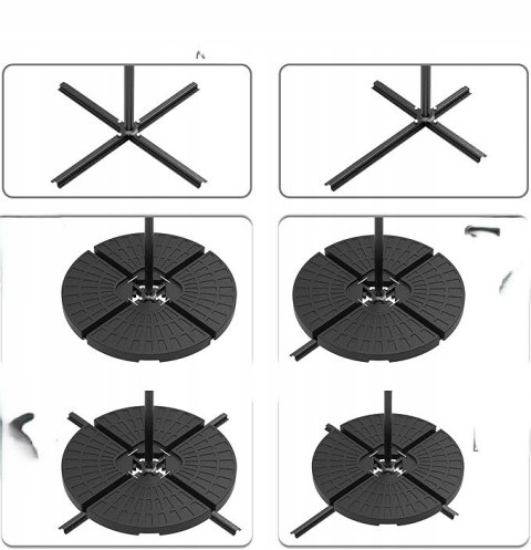 Podstawa parasola VOUNOT składająca się z 4 elementów