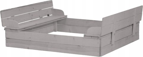 Roba Piaskownica z pokrywą rozkładana na 2 ławki Drewno