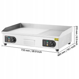 VEVOR Komercyjny grill elektryczny 4400W półpłaski grill do blatu roboczego