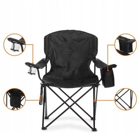 KRZESŁO TURYSTYCZNE Z OPARCIEM KEMPINGOWE AMAZONBASICS